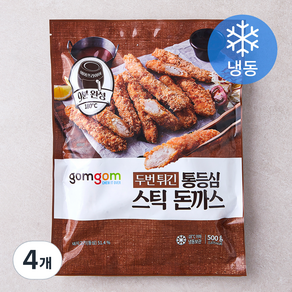 곰곰 두번 튀긴 통등심 스틱 돈까스, 500g, 4개