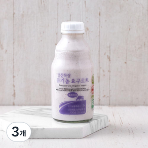 범산목장 유기가공식품인증 블루베리요구르트, 450ml, 3개