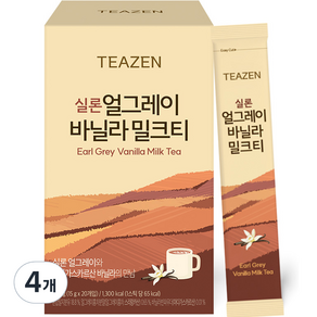 티젠 실론 얼그레이 바닐라 밀크티, 15g, 20개입, 4개