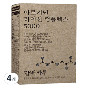 담백하루 아르기닌 라이신 컴플렉스 5000 30p, 600ml, 4개