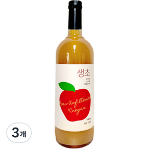 생생초 생초 사과 음용식초, 1L, 3개