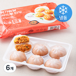 아임닭 닭가슴살 씨쓰루 만두 닭갈비맛 (냉동), 180g, 6개