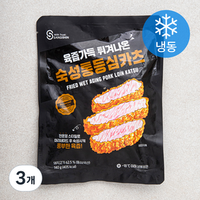 상신 육즙가득 튀겨나온 숙성 통등심 카츠 (냉동), 140g, 3개