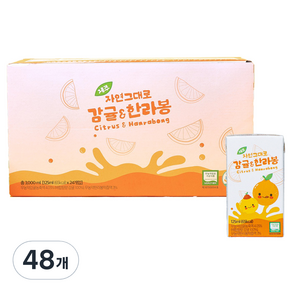 자담 감귤&한라봉, 125ml, 48개