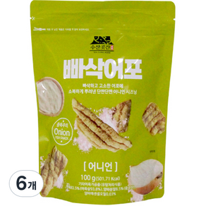 빠삭어포 어니언, 100g, 6개