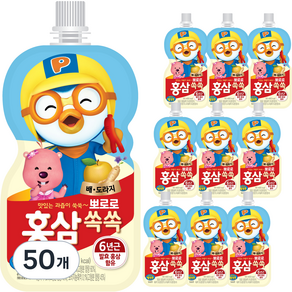 팔도 뽀로로 홍삼쏙쏙 배도라지, 100ml, 50개