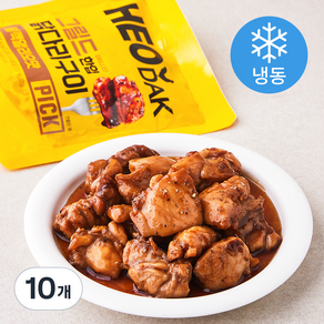 허닭 PICK 그릴드 한입 닭다리구이 소이갈릭맛 (냉동), 100g, 10개