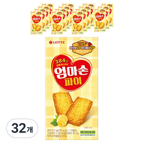 롯데웰푸드 엄마손파이, 127g, 32개