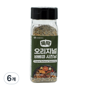 마시하나 뚝딱 오리지널 바베큐 시즈닝, 80g, 6개