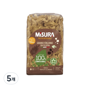 MISURA 통밀 푸질리 파스타, 500g, 5개