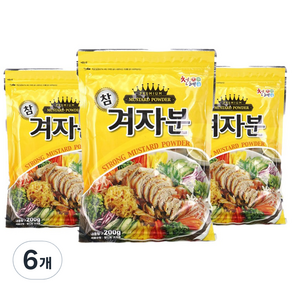 천혜식품 참 겨자분, 200g, 6개