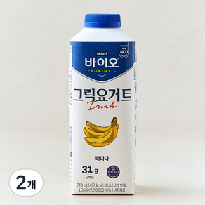 매일바이오 그릭요거트 드링크 바나나, 2개, 1개입, 710ml