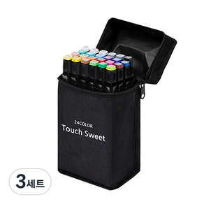 Touch Sweet 트윈 마카펜 세트, 3세트, 24색