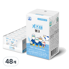 밀크오리진 유아용 키즈텐밀크 멸균우유, 48개, 140ml