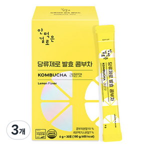 안먹은걸로 당류제로 발효 콤부차 레몬맛, 6g, 30개입, 3개