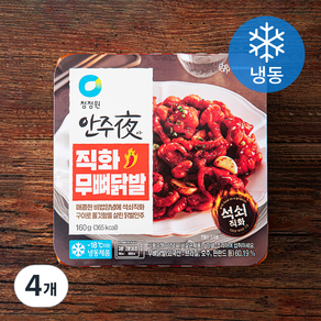 청정원 안주야 직화 무뼈닭발 (냉동), 160g, 4개