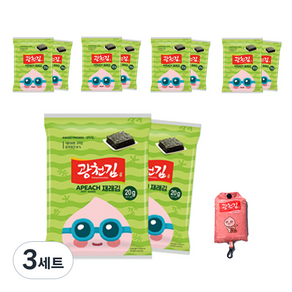 광천김 카카오프렌즈 재래전장김 20g x 10p + 장바구니 랜덤발송, 200g, 3세트