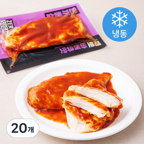 한끼통살 제로 바베큐맛 닭가슴살 (냉동), 100g, 20개