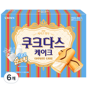 쿠크다스 케이크, 154g, 6개