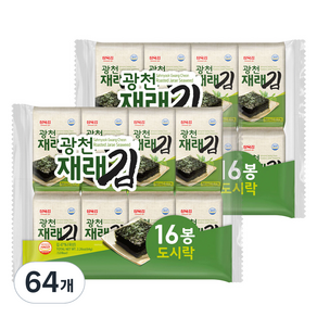 삼육김 광천 재래김 도시락김, 4g, 64개