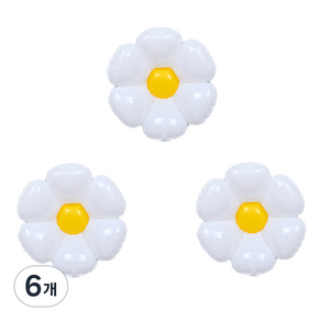 데이지 풍선 중, 혼합색상, 6개