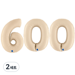 GRABO 은박풍선 대 크림 숫자 600, 2세트