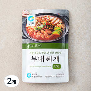 청정원 요리한수 부대찌개 양념, 150g, 2개