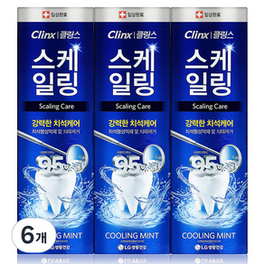 클링스 스케일링케어 치약 쿨링민트, 100g, 6개