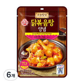 오늘밥상 오뚜기 닭볶음탕 양념, 160g, 6개