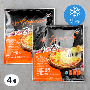 푸딩팩토리 고르곤졸라 씬피자 (냉동), 300g, 4개