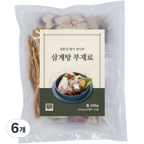 친환경 황기 엄나무 삼계탕 부재료, 100g, 6개