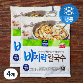 면사랑 바지락칼국수 1인분 (냉동), 332g, 4개