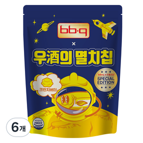 무풍지대 bbq 우주의 멸치칩 크런치버터맛, 6개, 30g