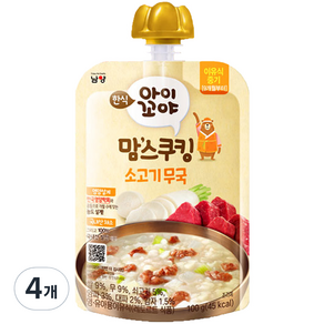 아이꼬야 유아용 맘스쿠킹 이유식 9개월부터, 100g, 4개, 소고기무국