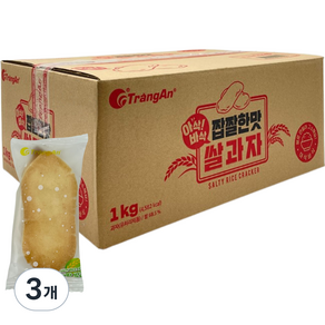 짱안 아삭바삭 짭짤한맛 쌀과자, 1kg, 3개