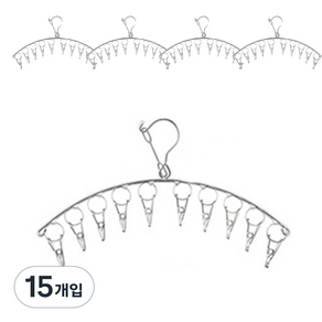 튼튼한 스테인리스강 빨래집게 옷걸이 10개형, 15개