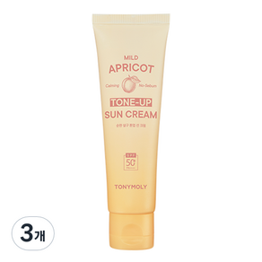 토니모리 순한 살구 톤업 선크림 SPF50+ PA++++, 50ml, 3개