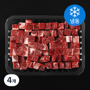 호주산 우부채살 사각큐브 (냉동), 4개, 500g