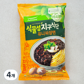 풀무원 식물성 유니 짜장면 2인분, 620g, 4개