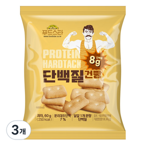 푸드스타 단백질 건빵, 60g, 3개