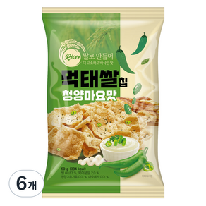 상일제과 먹태쌀칩 청양마요맛, 60g, 6개