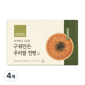 ORGA 구워만든 우리쌀 전병 144g, 4개, 김맛