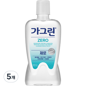 가그린 제로 구강청결제, 820ml, 5개