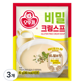 오뚜기 비밀스프 크림, 3개, 80g
