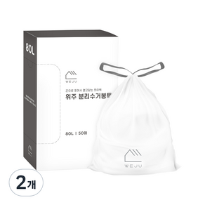 위주 끈으로 쪼이는 쪼이백 분리수거 비닐봉투 50p, 2개, 80L