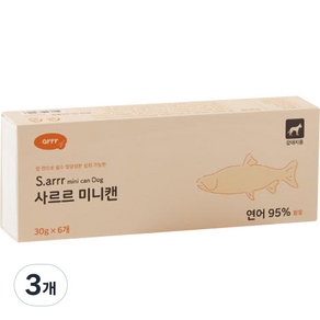 동원아르르 강아지 사르르 미니캔 독 30g 6p, 연어, 180g, 3개