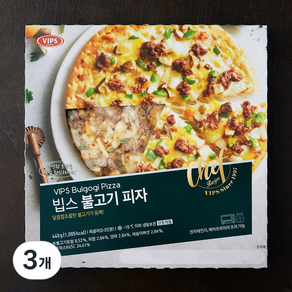 빕스 불고기 피자 (냉동), 440g, 3개