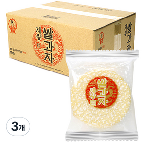 제왕 쌀과자 원형 바삭한맛, 1kg, 3개