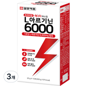 일양약품 L 아르기닌 6000 15p, 300g, 3개