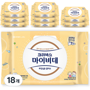 크리넥스 마이비데 키즈 화장실용 물티슈 캡형